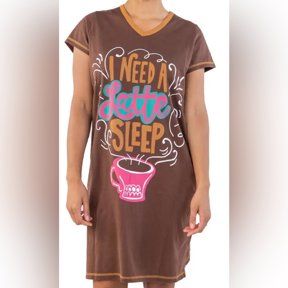 Lazy One “I Need a Latte Sleep” Nightshirt